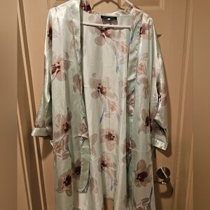 ♡IFrogee satin flower print robe